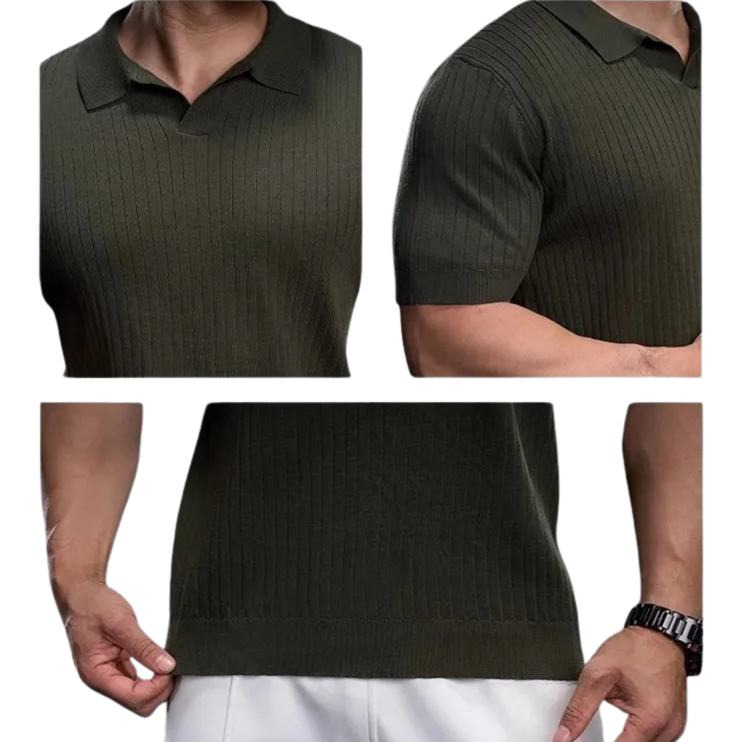 Luce Napoli - Polo Estiva Slim Fit da Uomo – Maglia Traspirante a Maniche Corte, Leggera ed Elegante