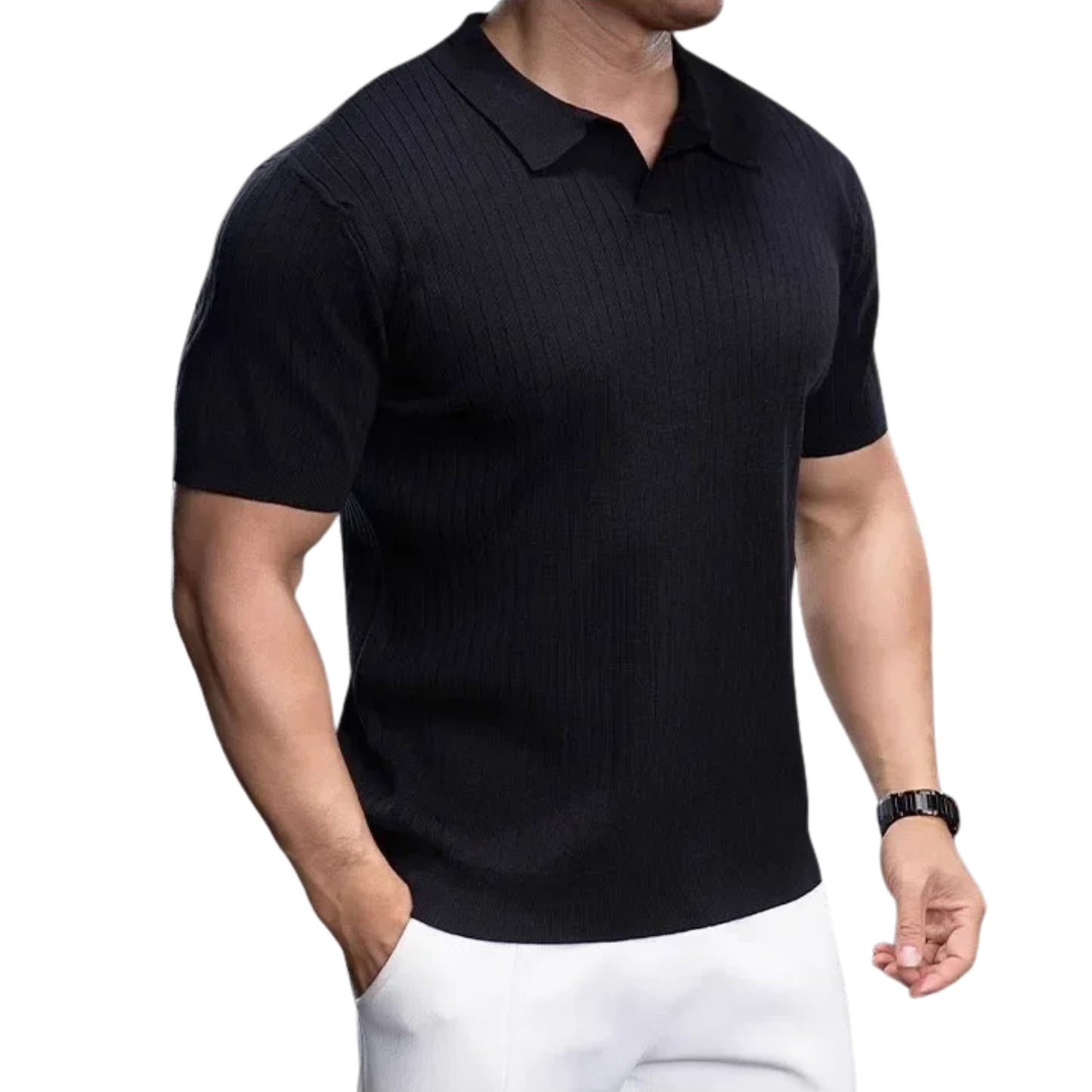 Luce Napoli - Polo Estiva Slim Fit da Uomo – Maglia Traspirante a Maniche Corte, Leggera ed Elegante