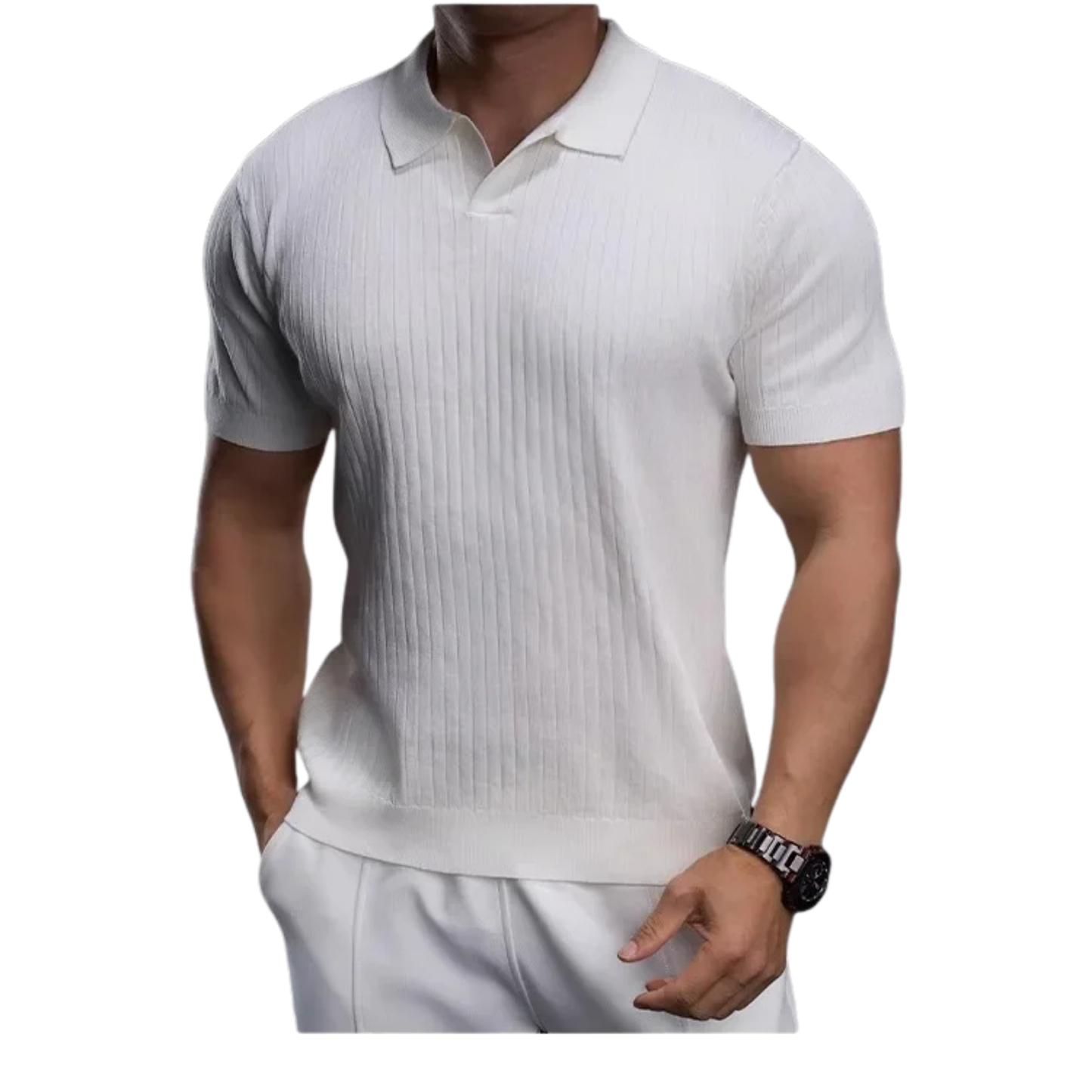 Luce Napoli - Polo Estiva Slim Fit da Uomo – Maglia Traspirante a Maniche Corte, Leggera ed Elegante