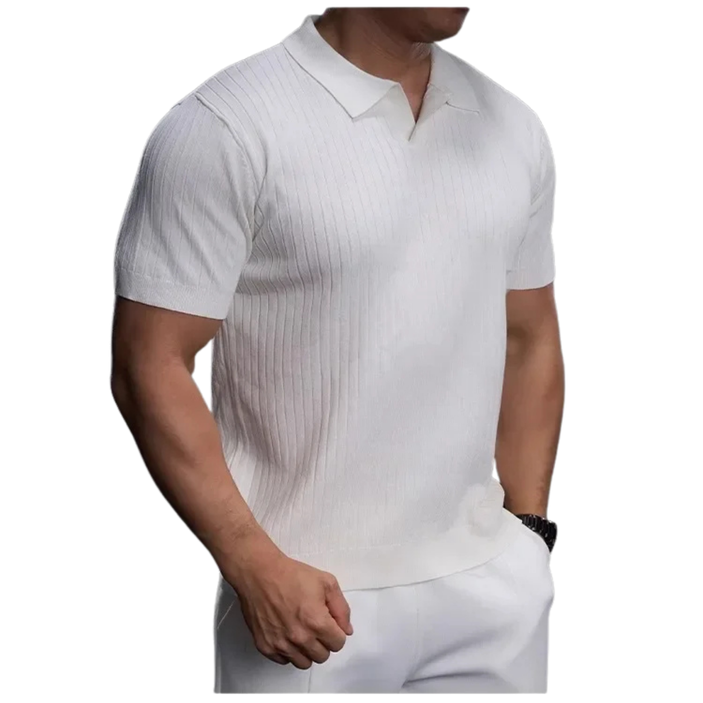 Luce Napoli - Polo Estiva Slim Fit da Uomo – Maglia Traspirante a Maniche Corte, Leggera ed Elegante