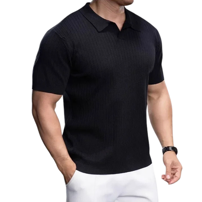 Luce Napoli - Polo Estiva Slim Fit da Uomo – Maglia Traspirante a Maniche Corte, Leggera ed Elegante
