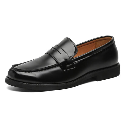 British Style Genuine Leather Soft Bottom Loafers Men Casual Leather Business Shoes Brand Walking Loafers Slip on Driving Shoes