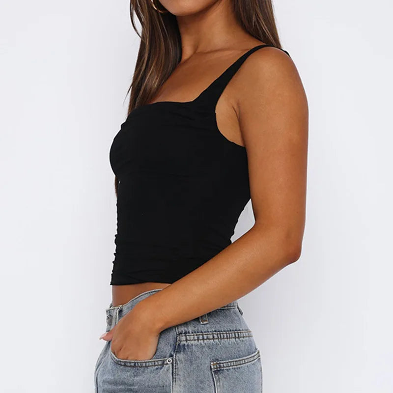 Luce Napoli - Top Estivo Elegante Donna con Schiena Scoperta